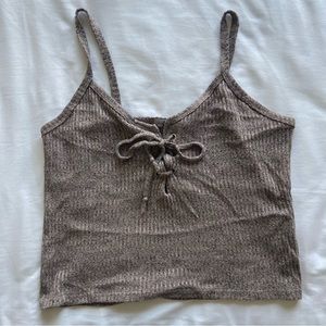 Knit Tie Up Crop Top